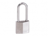Masterlock - Brass padlock nickel-plated long neck Inox 30mm - Safe deposit boxes -Security Locks - Padlocks